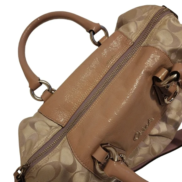 Coach handbag purse petite small designer bag Ashley signature - Picture 9 of 11